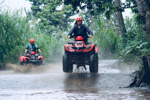 Ubud: ATV Quad Biking, Temple & Tibumana Waterfall Tour Tandem Ride ATV, Temple & Waterfall Tour