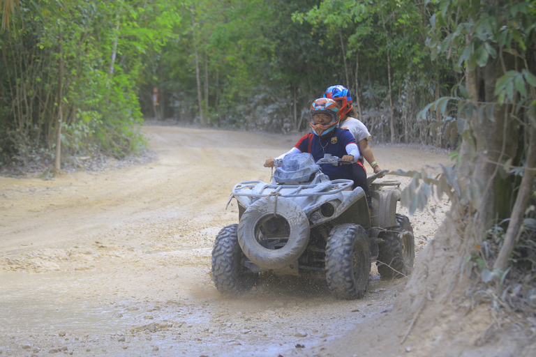 Puerto Morelos: Jungle ATV Adventure, Ziplines and Cenote Single ATV from Tulum