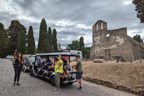 Rome: Appian Way & Catacombs Guided Tour by Golf Cart