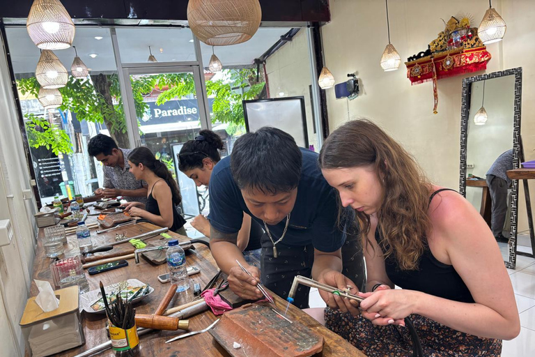 Kuta Bali Silver Making Class (Stone and Gold Plated Option) Silver Class With Gemstone