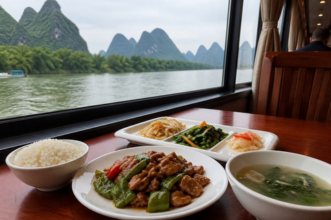 Guilin: Li River Cruise to Yangshuo with Optional Cave Tour 4-Star Cruise Ticket + Lunch + Pickup