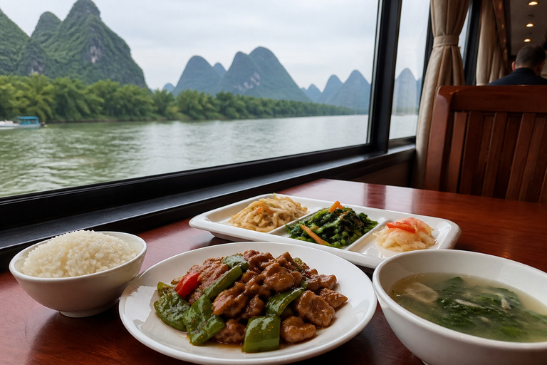 Guilin: Li River Cruise to Yangshuo with Optional Cave Tour 4-Star Cruise Ticket + Lunch + Pickup