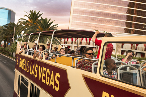 Las Vegas: Tour panoramico notturno in autobus scoperto20:00 Tour serale per soli adulti (21+) con bevanda