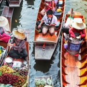 Bangkok: Floating Market, Train Market & Temple Tour Bangkok: Floating Market, Train Market & Temple Tour