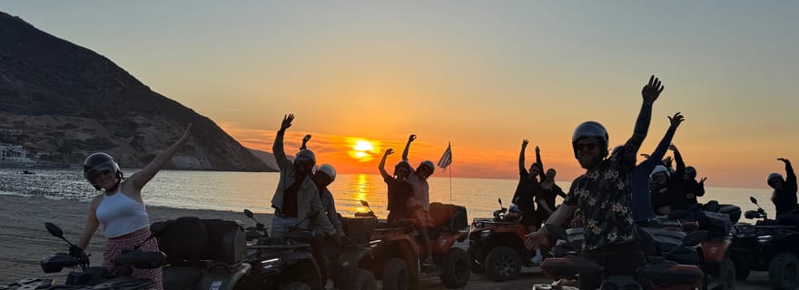 Crète : Quad au coucher du soleil ou au matin avec dégustation de produits locaux