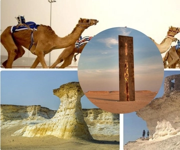 West Of Qatar, Mushroom Rocks, Camel Racing & Richard Serra