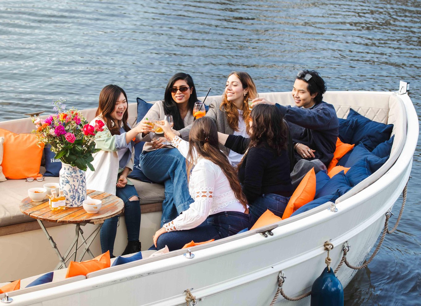 Amsterdam: Luksus-kanalrundfart med cocktails og snacks