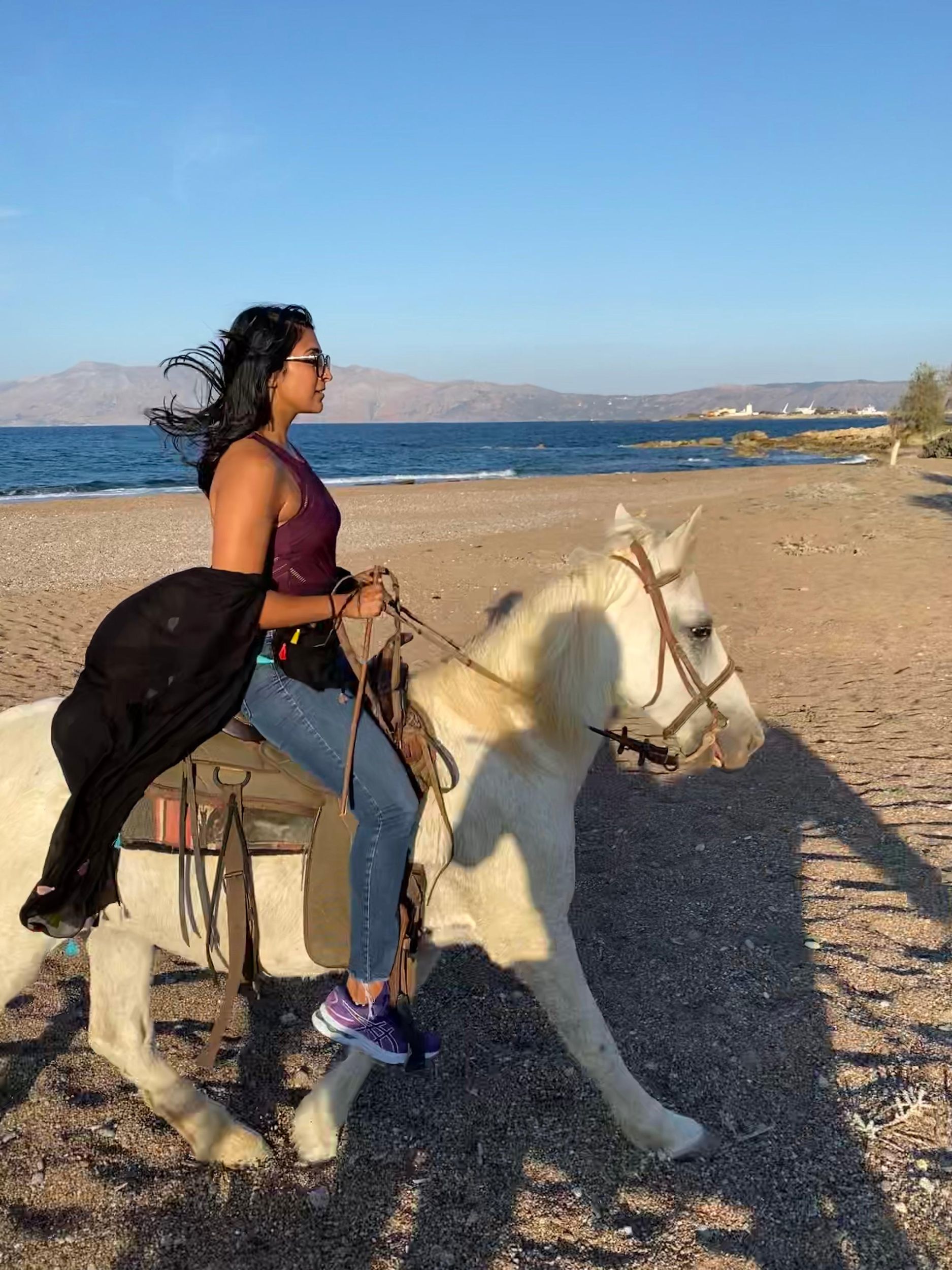 Reiten bei Sonnenuntergang, Drohnenvideos und Abendessen