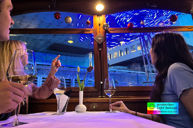 Amsterdam: Luxury Light Festival Cruise with Optional Drinks Light Festival Canal Cruise Regular (without open bar)