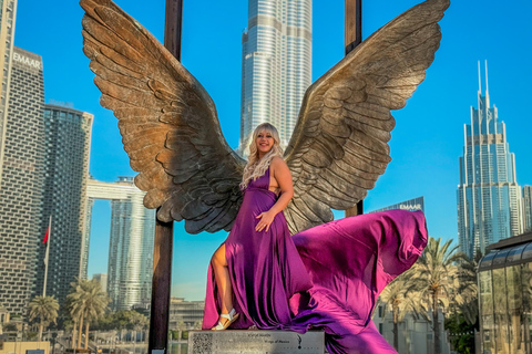 Dubai: Burj Khalifa Flying Dress Videography Shoot