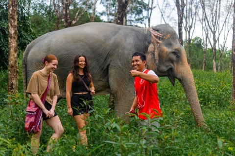 Phuket: interactieve tour door ethische olifantenopvangTicket & gedeeld vervoer vanaf bepaalde hotels in Phuket