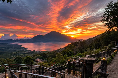 Bali: Batur Geopark, Akasa Cafe & 4WD Jeep Sunset Tour