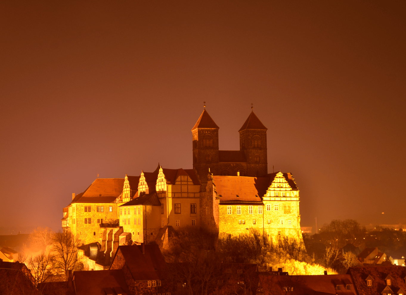 Den legendariske vægtertur gennem Quedlinburg om aftenen