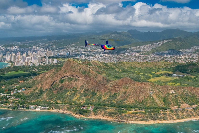 Oahu : Waikiki 20 minutes de visite en hélicoptère Doors On / Doors OffTournée partagée Doors Off
