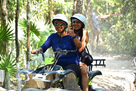 Cancun: Horseback Riding Adventure, ATV, Ziplines and Cenote Shared ATV from Tulum