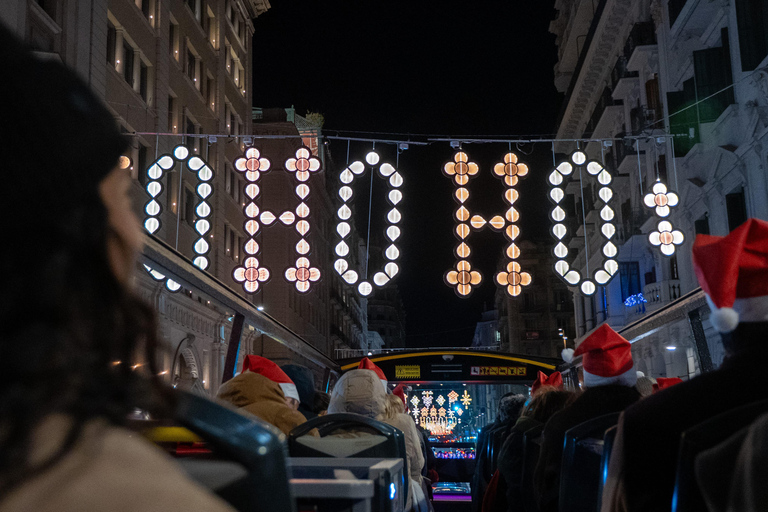 Barcelona: passeio de autocarro aberto com luzes de Natal20h30 Passeio de Natal Espanhol