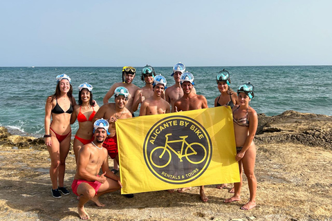 Alicante: Passeio de E-Bike pelas Calas e Praias com mergulho com snorkel