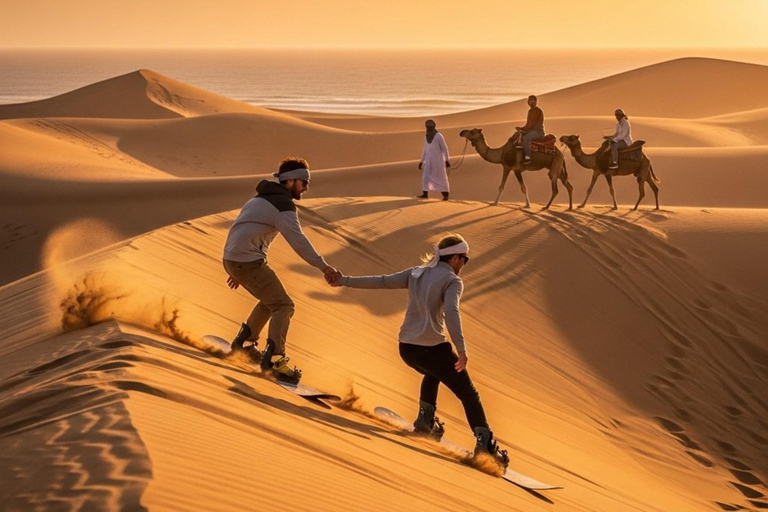 Agadir: Sandboarding with Optional Dinner & Quad Bike Tour Agadir: Sandboarding at Sunset with Dinner & Quad Option