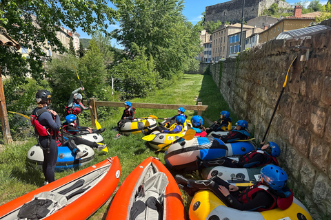 Tubing down the Aude River in Quillan