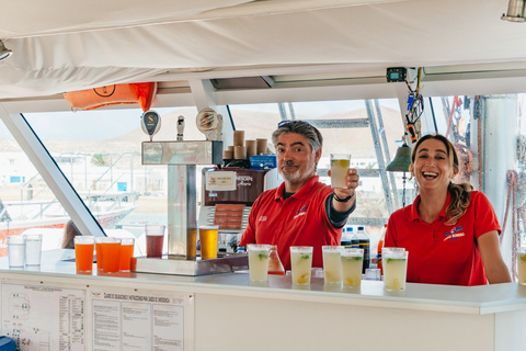 La Graciosa : Croisière sur l'île avec déjeuner et activités nautiquesLa Graciosa : croisière en catamaran de luxe et déjeuner