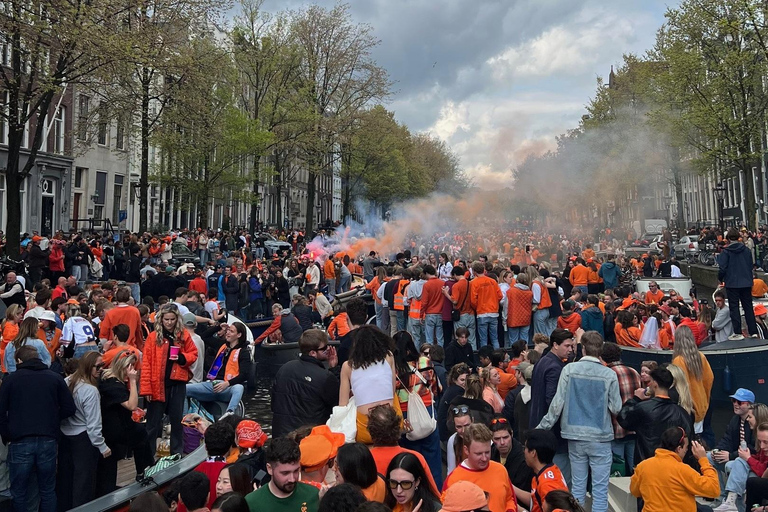 Amsterdam: 3 Hour Kings Day Boat Party with Unlimited Drinks