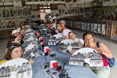Yangshuo: Peng Family Fan Painting Workshop in Fuli Fan Painting Workshop