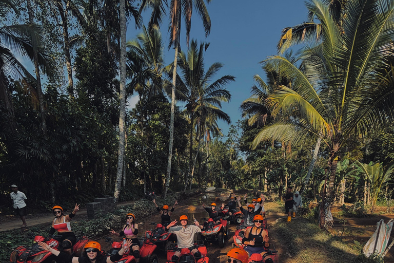 Ubud: Gorilla Face-quad, jungleschommel, waterval en maaltijdTandemrit met Bali Transfers