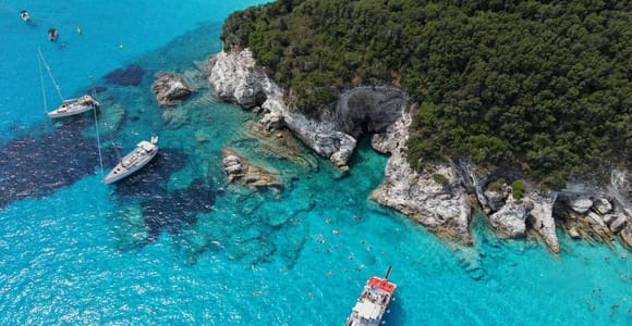 South Corfu: Paxos & Antipaxos Cruise with 2 Swim Stops