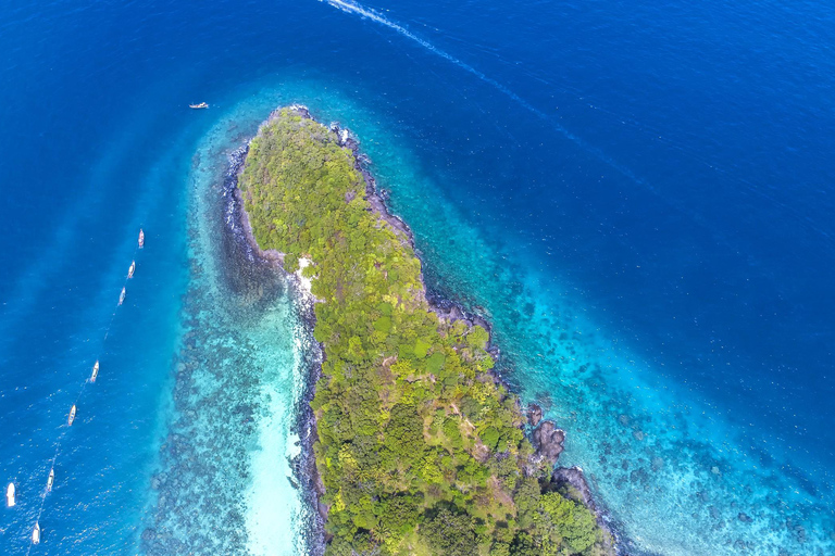Phuket : excursion en hors-bord aux îles Racha et Coral avec déjeunerOption de lieu de rendez-vous