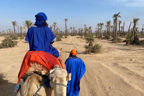 Promenade à dos de chameau dans la palmeraie de Marrakech