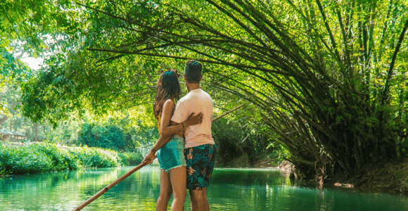 Montego Bay: River Rafting and Sunset Catamaran Cruise