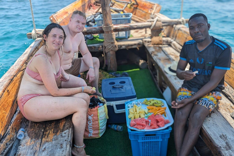 Zanzíbar: Safari Azul de un día con snorkel y barbacoa