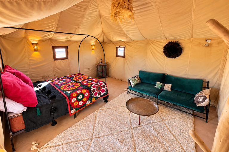 Marrakech to Fes: 3-Day Sahara Desert Tour, Camel & Buggy Option 2 — Luxury Sahara Camp