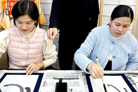 Nagoya City: Japanese Calligraphy Class with Tea and Sweets Japanese Calligraphy with Tea and Sweets