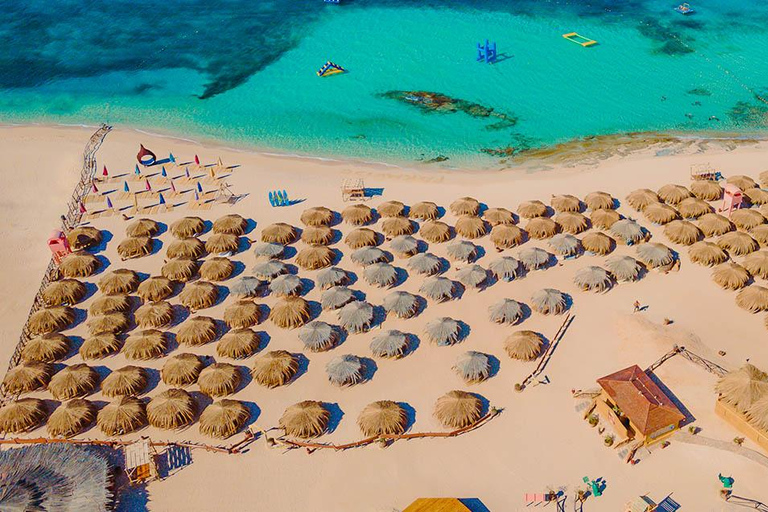 Hurghada: Lancha rápida Paradise con snorkel y almuerzo opcionalesExcursión matinal compartida de 8 horas en lancha rápida con traslado compartido