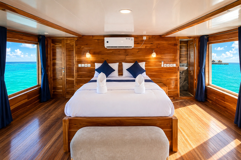 Labuan Bajo: 3-Day Komodo Sailing Ocean View Cabin All Fees Standard Boat | Sharing Room Ocean View | Tiket not Included