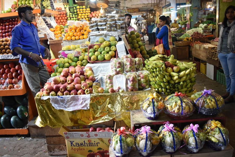 Bangalore : Promenade nocturne dans la rue et visite du marché