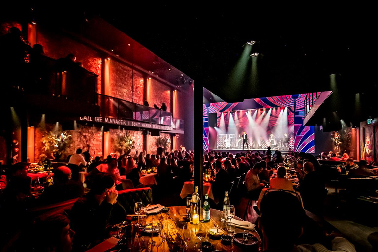 Amsterdam : Dîner-spectacle VEGAS avec menu à partager à 3 platsStand Premium