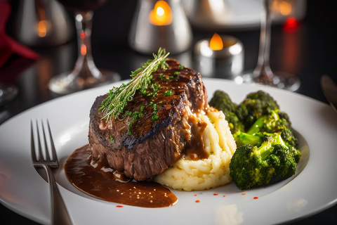 Kolombo: Luksusowa kolacja ze stekiem + wino lub koktajl i deserColombo: Luksusowa kolacja ze stekiem + wino lub koktajl i deser