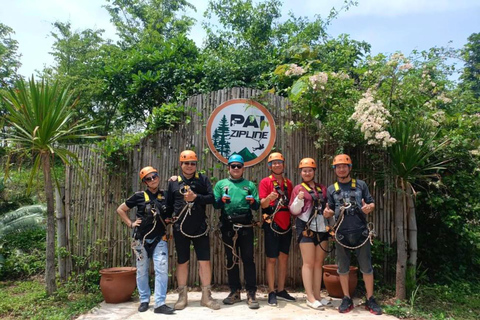 Pai: Jungle Ziplining Adventure with 16 Platforms Shared Tour with Hotel Transfers