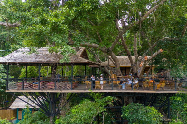 Kuang Si Wasserfall, Tree Top Cafe, Ziplining und Mittagessen