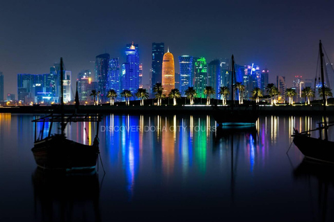 Doha: Tour della città al chiaro di luna con crociera in dhow arabo