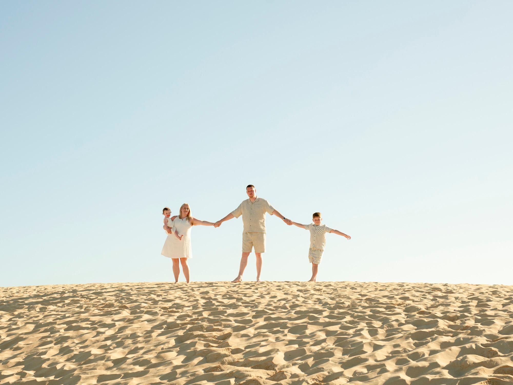 Fuerteventura: Familien-Fotoshooting in den Dünen von Corralejo