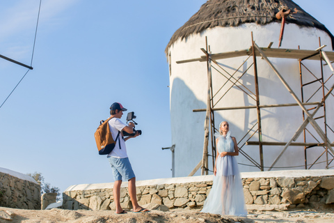 Mykonos: sessione fotografica privata di 1 ora nella città di Mykonos