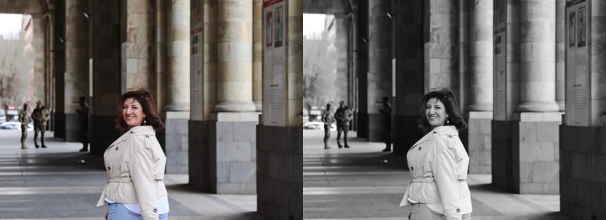 Séance photo dans les rues d'Erevan