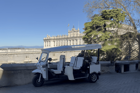 Madrid: Private Tuk Tuk Tour with Expert Guide and Panoramic Views The Classics Tour ~ Discover Madrid in 60 minutes from your STARTING POINT!