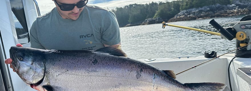 Sitka : 6 heures de pêche au saumon en première ligne
