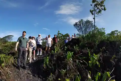 La Fortuna : Randonnée au coucher du soleil sur le volcan Arenal et sources d'eau chaude