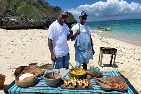 Praia de Nakupenda Sandbank com almoço com churrasco