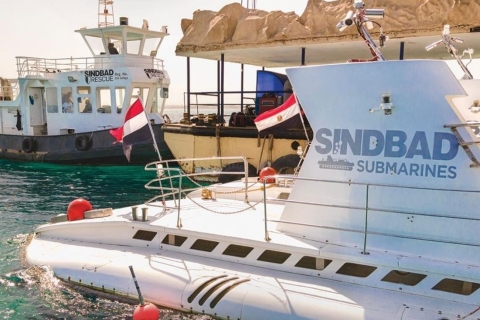 Hurghada: 3-godzinna rejs łodzią podwodną Sindbad z odbioremHurghada: 3-godzinna wycieczka na łodzi podwodnej Sindbad